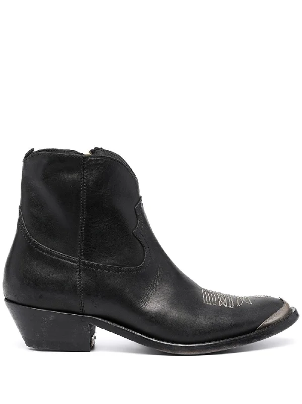 en Goose Women's Boots Embroidered Cowboy Boot Design  