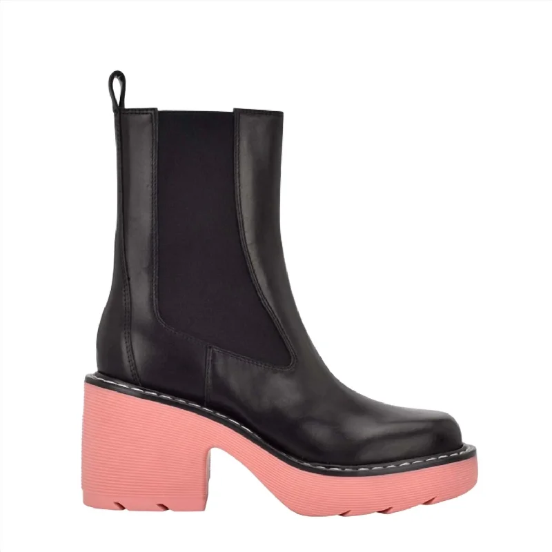 Fredy In Black/pink Single - Buckle Monk Look  