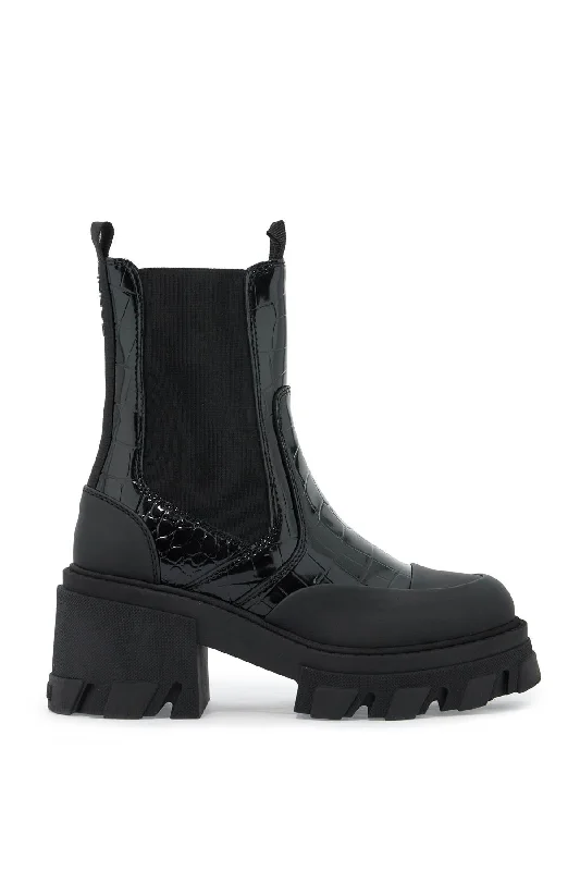Ganni Women's -Heel Chelsea Ankle Boots Dressy Chelsea Boot Style 