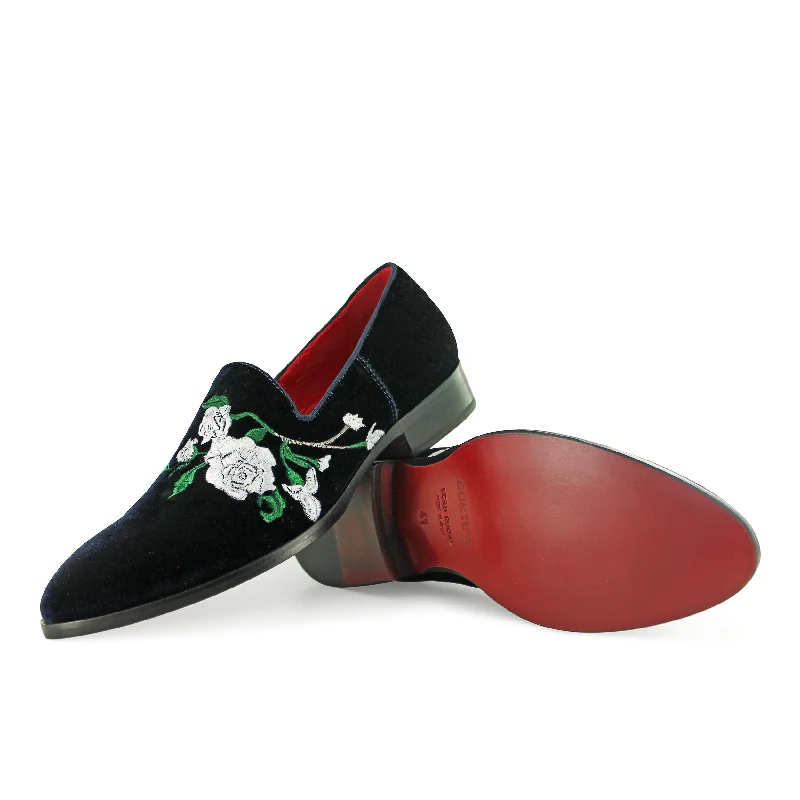 Got 21 - Midnight Blue Rose Two - Tone Shoe Design  