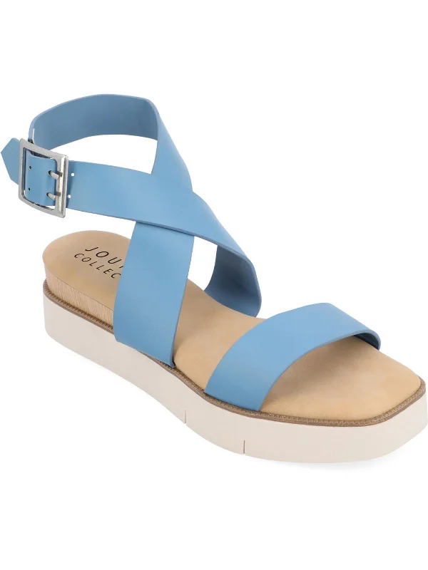 Havalee Womens Ankle Strap Comfort Foam Skateboarding Sneaker Style  