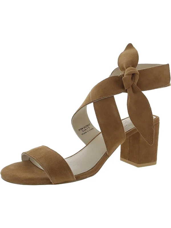 Hether Womens Suede Round Toe Block Heel Bespoke Shoe Aesthetic 