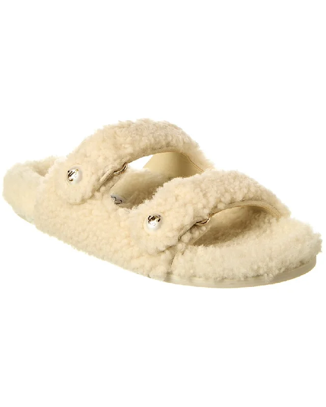 Jimmy Choo Fayence Shearling Sandal Vintage Oxford Appeal 