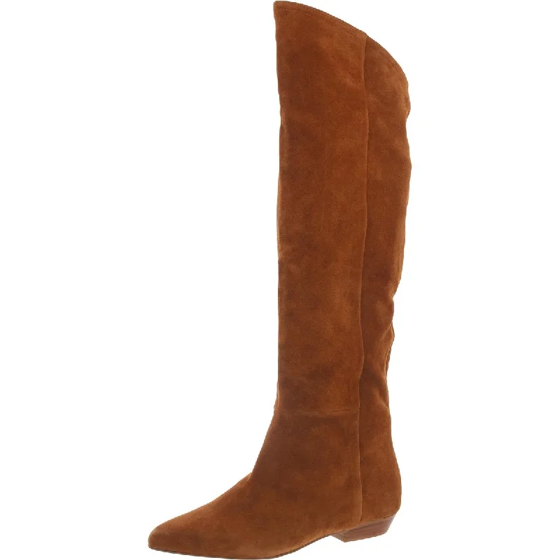Katana Womens Suede Pull On Knee-High Boots Aesthetic  
