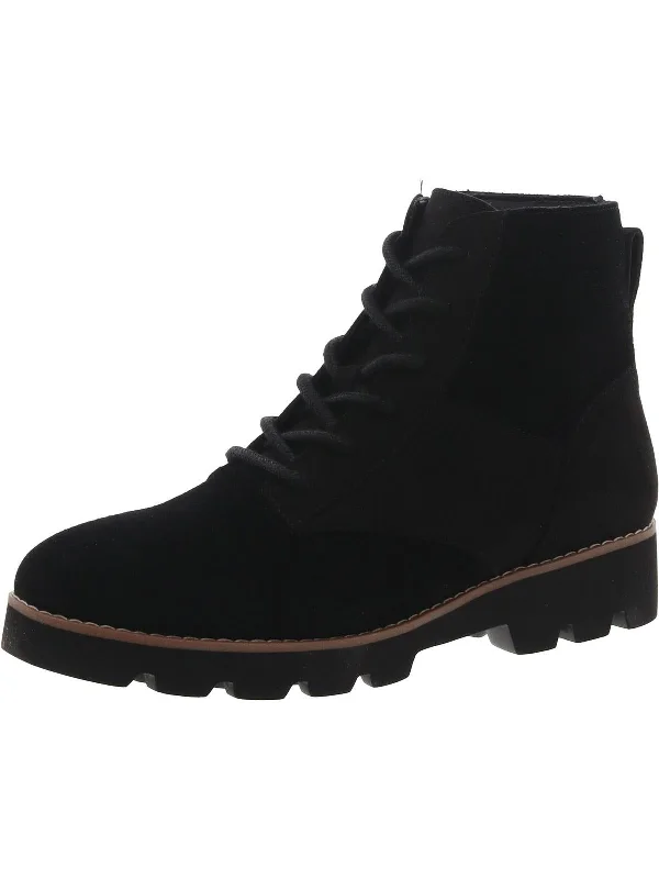 LARSON Womens Leather Lace up Ankle Boots Tailored Oxford Style 