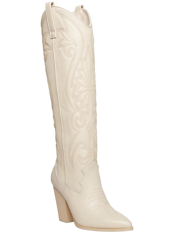 Lasso Womens Embroidered Pointed Toe Cowboy, Western Boots Casual Loafer Style          