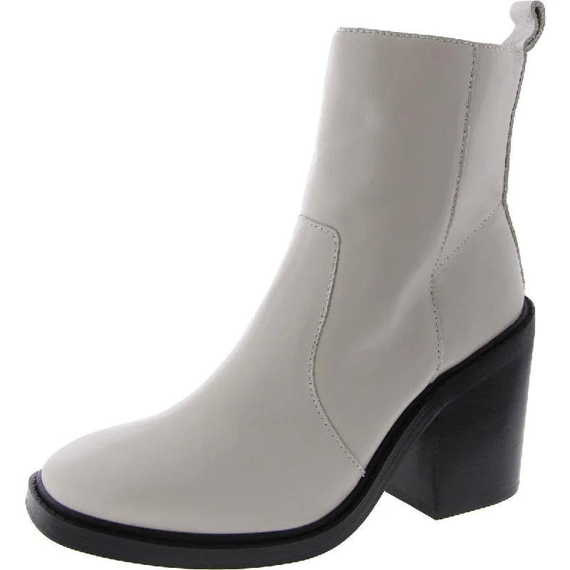 LINA Womens Leather Zipper Mid-Calf Boots Waterproof Hiking Boot Design  