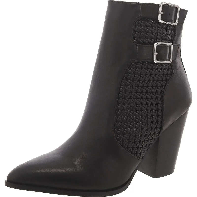 Liz Womens Leather Pointed Toe Ankle Boots Camouflage Print Boot Style  