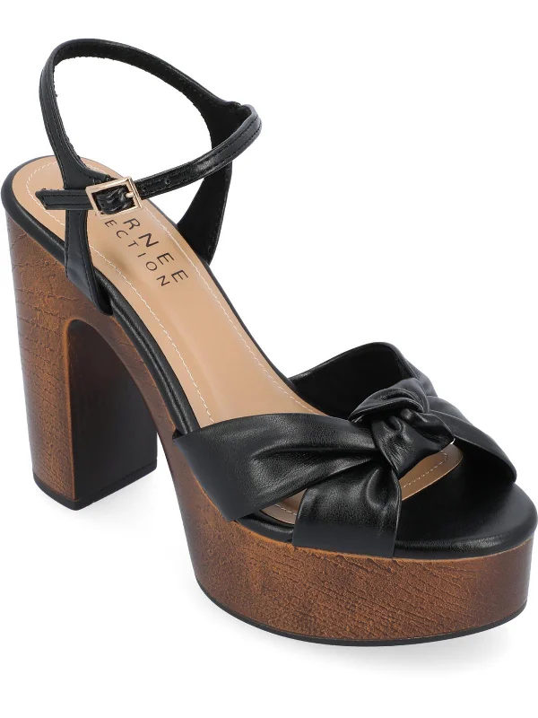 Lorrica Womens Faux Leather Block Heel Ivy League - Inspired Derby Look 