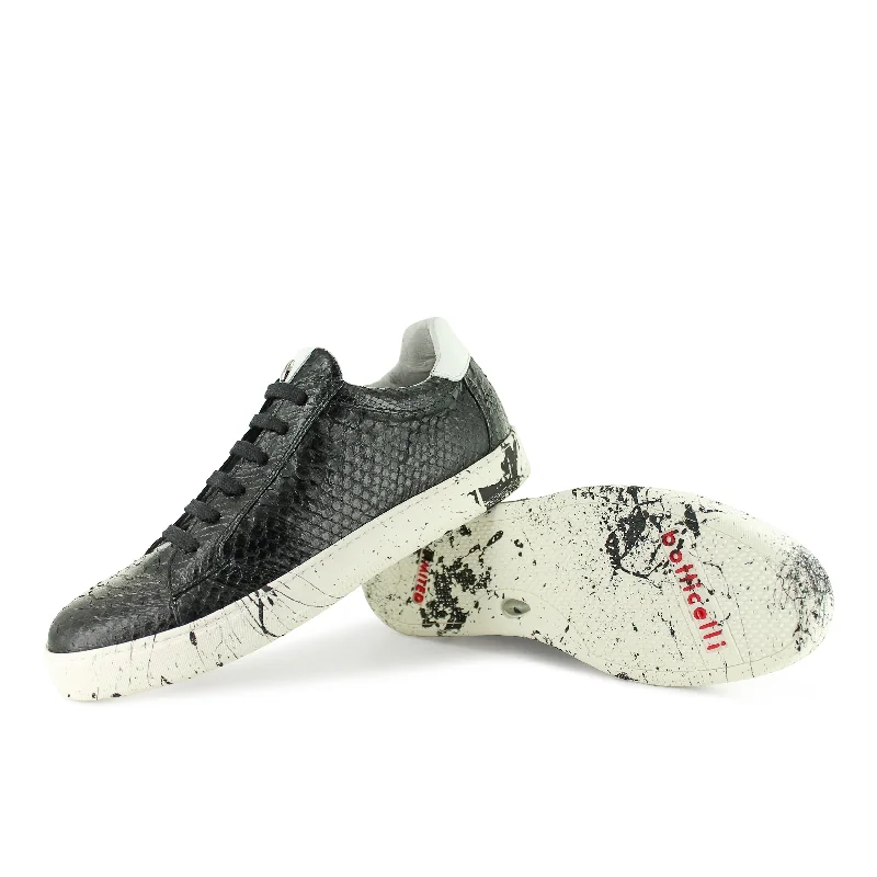 LU32526 - Black Python Splash Open - Lacing Derby Look  