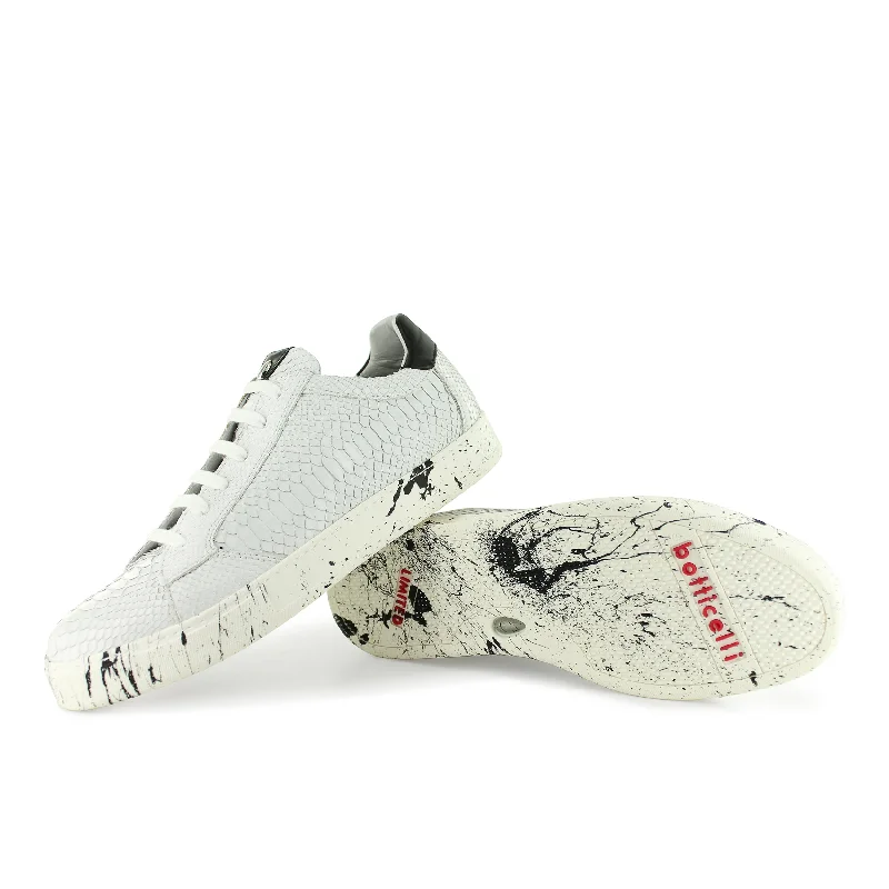 LU32526 - White Python Splash Upcycled Shoe Look  