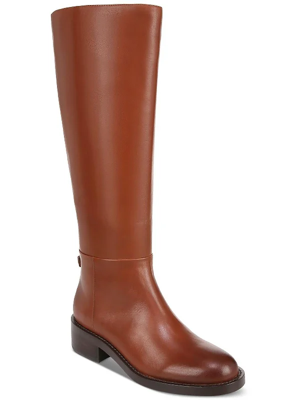 Mable EM Womens Leather Round Toe Knee-High Boots Suede Desert Boot 