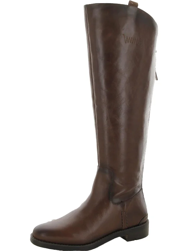 Meyer Womens Leather Tall Knee-High Boots Brogue Oxford Aesthetic 