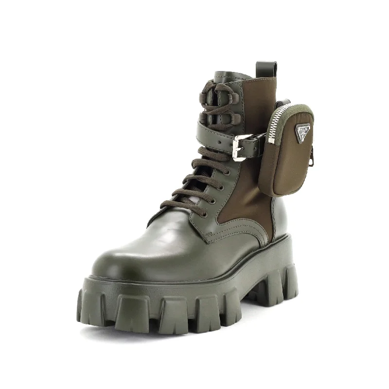 Monolith Combat Boots Leather and Nylon Moccasin Soft - Sole Style  