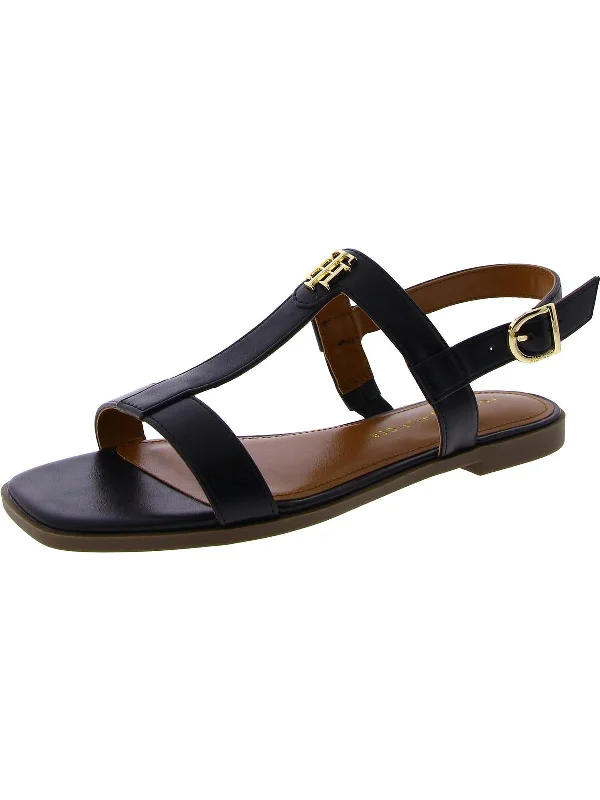 POPEI-MB Womens Faux Leather Open Toe Ankle Strap Mod Oxford Design  