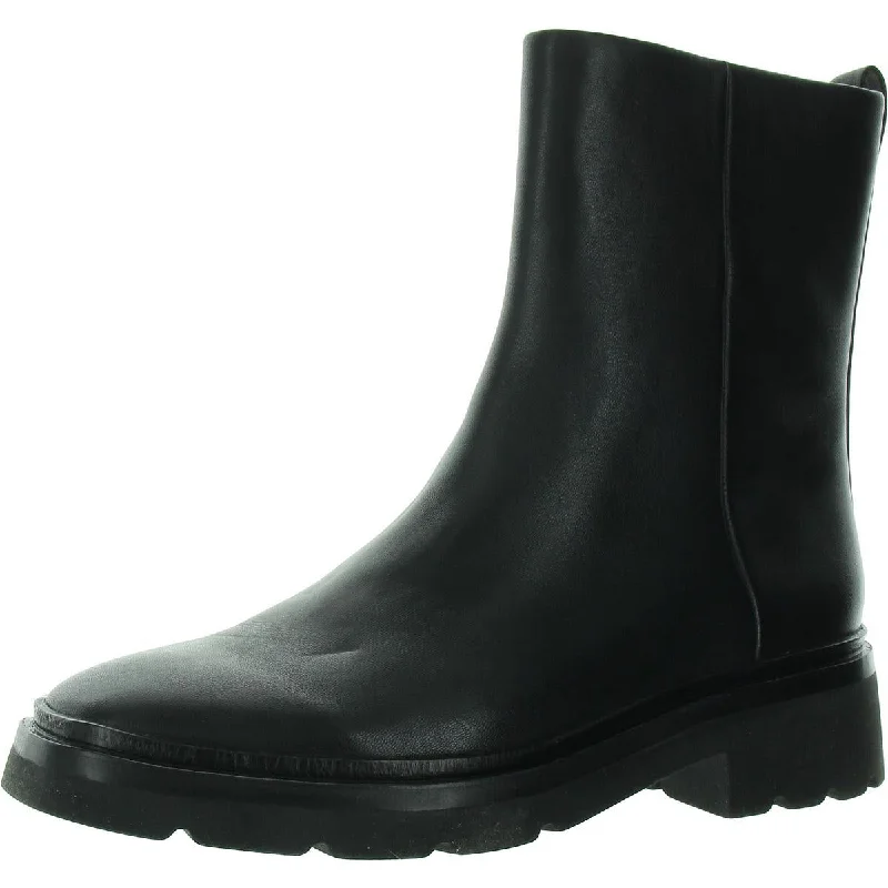 Remi Womens Zip Up Lug Sole Ankle Boots Moccasin Soft - Sole Style  