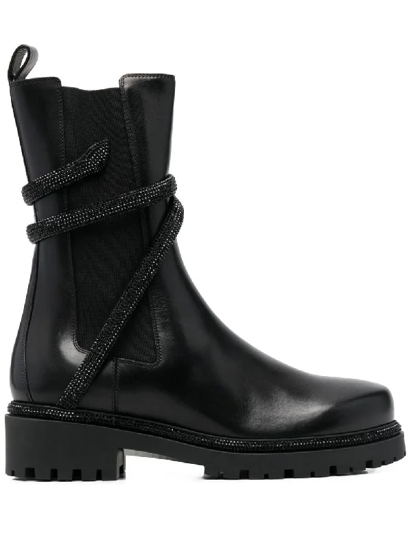 Rene' Caovilla Women's Boots Upcycled Shoe Look  