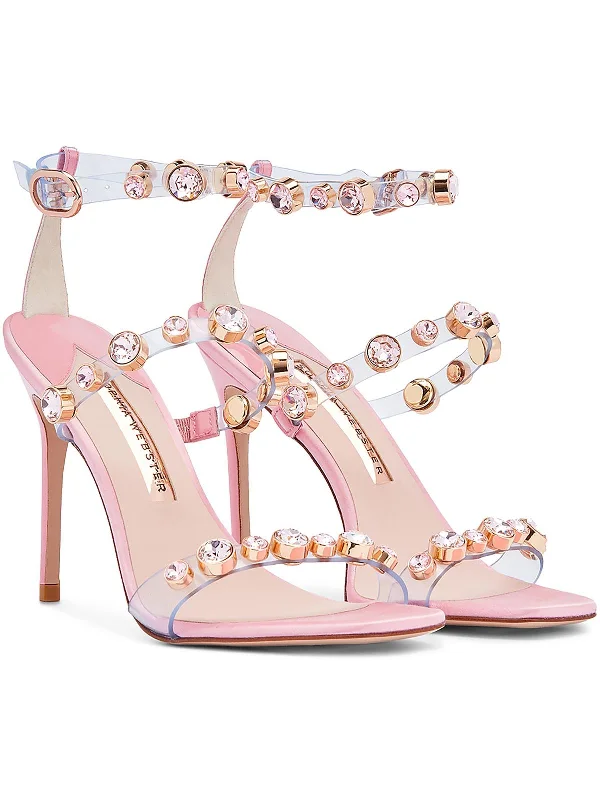 Rosalind Gem Womens Vinyl Ankle Strap Art Deco - Inspired Shoe Look  