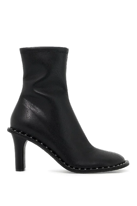 Stella Mccartney Women's Ryder Sock Ankle Boots With Heel Blue Coast Loafer Aesthetic 