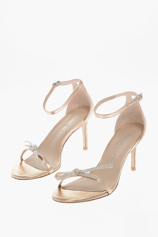 Stuart Weitzman Leather Sandals With Rhinestones Detail 8 Cm Desert Boot Utility Style Stuart Weitzman Leather Sandals With Rhinestones Detail 8 Cm Desert Boot Utility Style