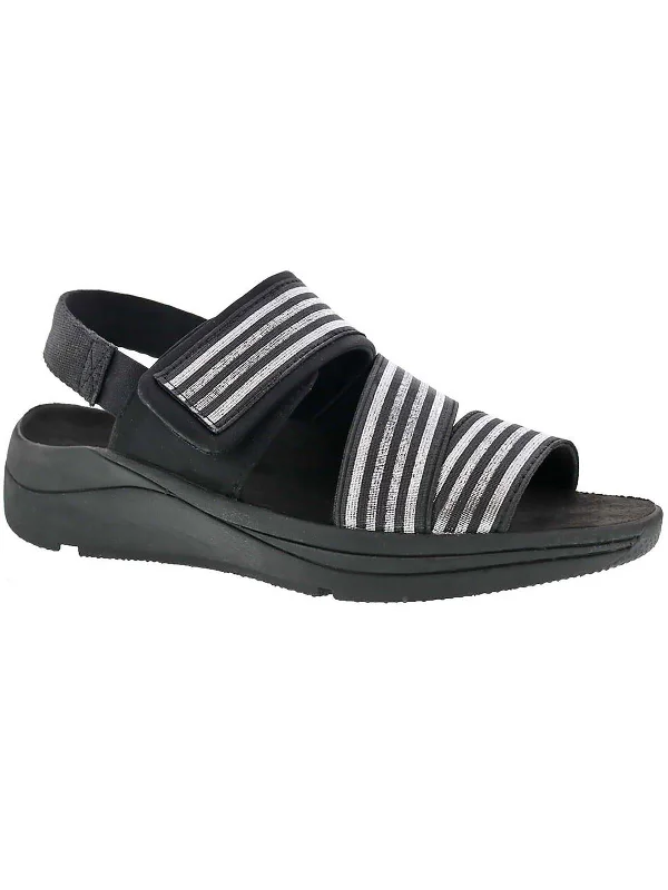Sutton Womens Open Toe Adjustable Wedge Sandals Chunky Platform Sneaker Style  