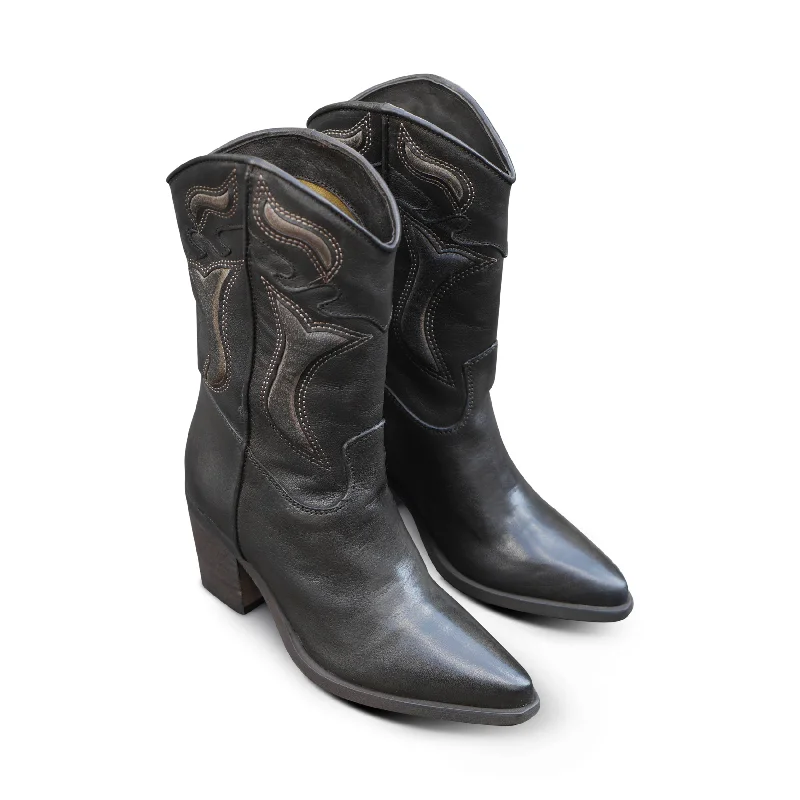 SYLVIE - Dark Brown Open - Lacing Derby Look  