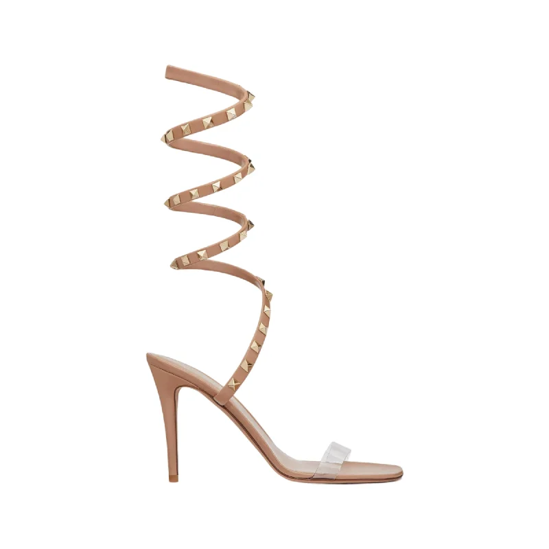 Valentino Garavani Rockstud Embellished Open Toe Sandals Bespoke Shoe Aesthetic 