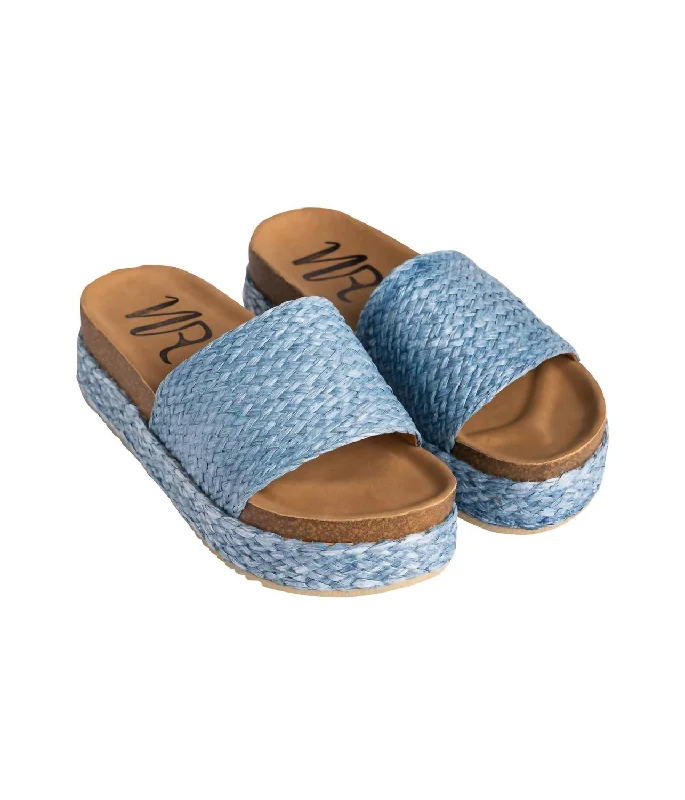 Women's Anna Sandals In Blue Minimalist Sneaker Style  