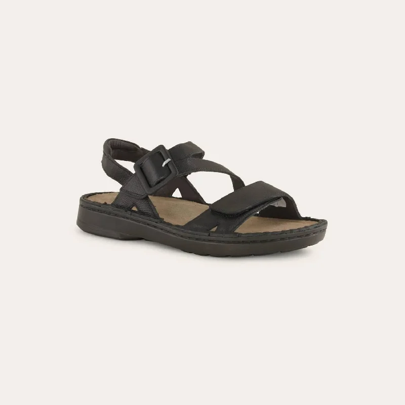 Women's Castelo Sandal - Wide In Black Neon - Accent Sneaker Look  
