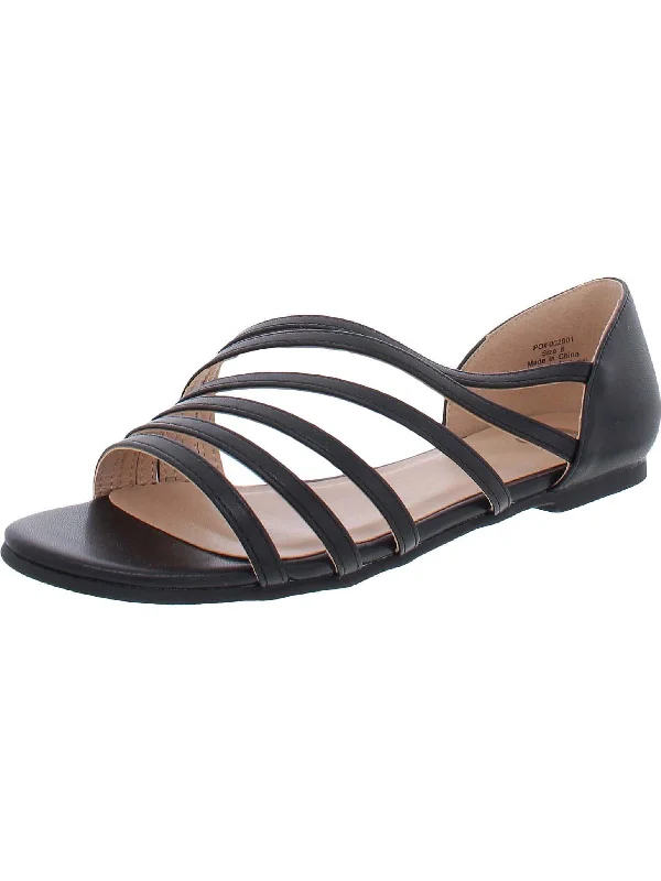 Womens Faux Leather D'orsay Strappy Sandals Art Deco - Inspired Shoe Look  