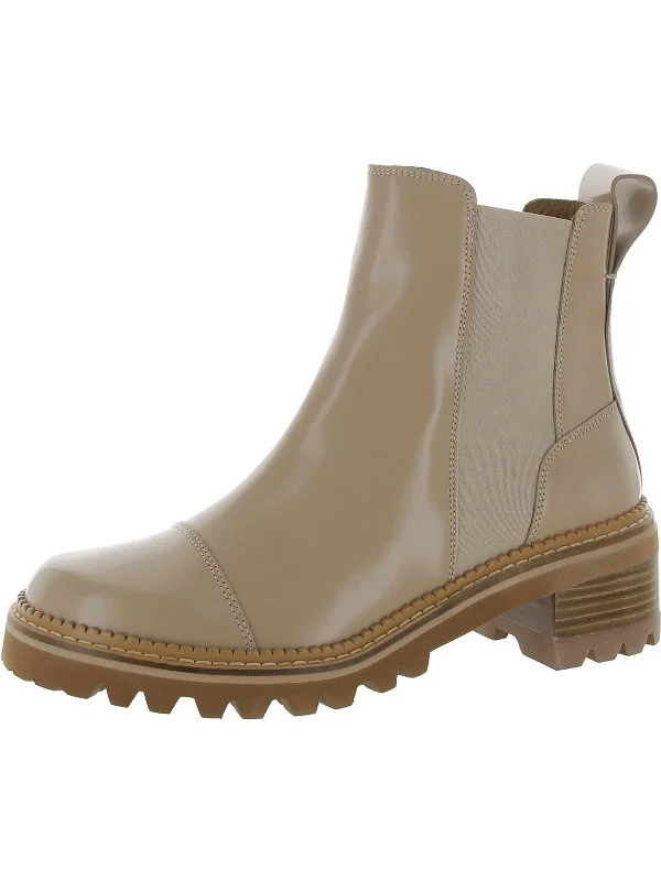 Womens Faux Leather Pull On Mid-Calf Boots Glow - in - the - Dark Shoe Design  