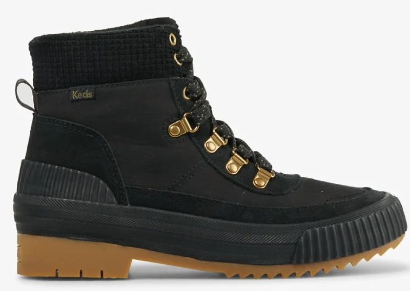 Women's Fielder Boot In Black Leather Driving Shoe Style  