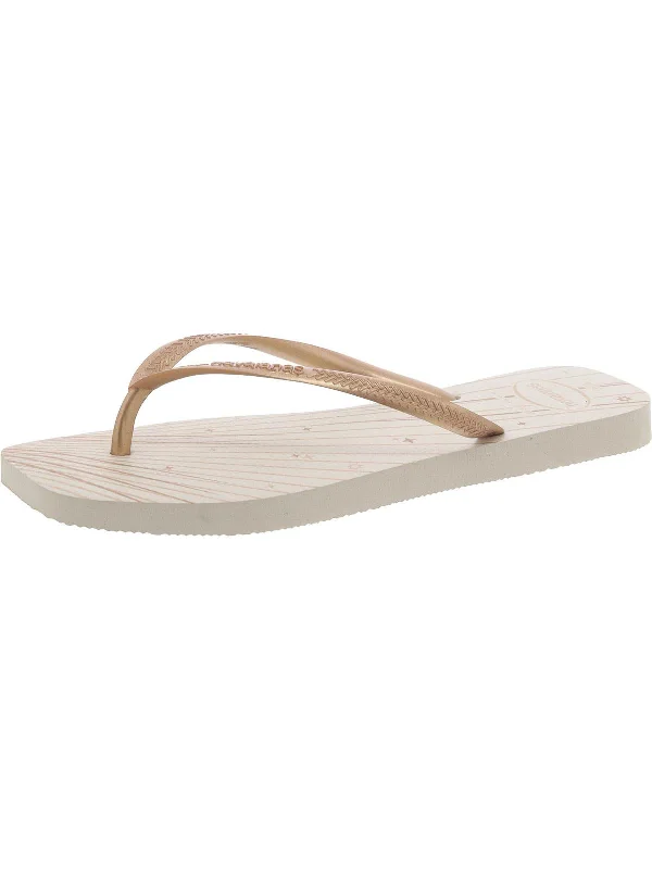 Womens Flat Slip On Flip-Flops Patchwork Shoe Aesthetic  