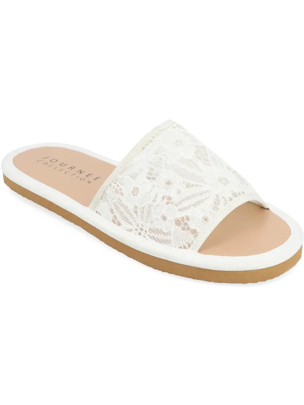 Womens Lace Flatform Sandals Business Monk Strap Style  