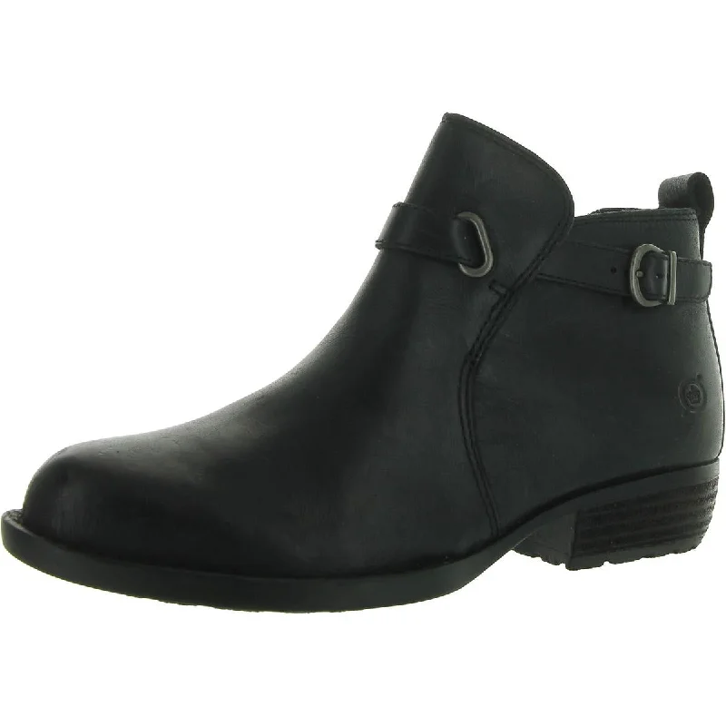Womens Leather Pull On Ankle Boots Slide Sandal Beach Style  