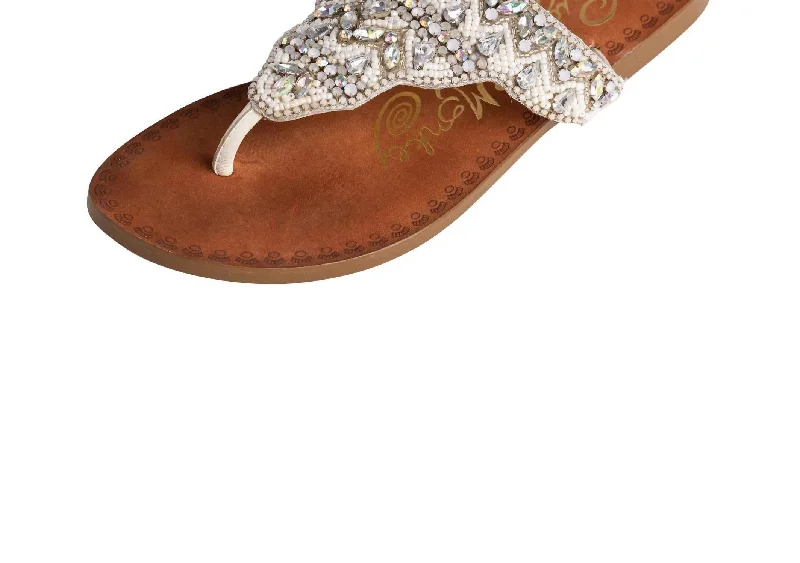 Women's Loving U Sandals In White Athleisure Derby Style  