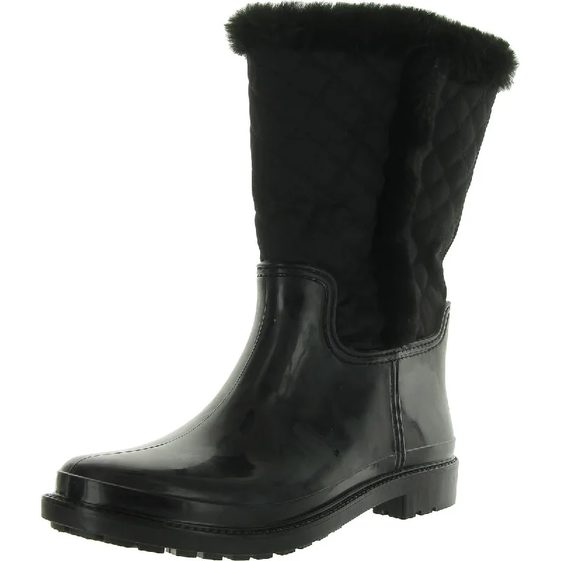 Womens Lugged Sole Pull On Winter & Snow Boots Chunky Platform Sneaker Style  