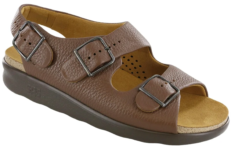 Women's Relaxed Heel Strap Sandal In Amber Ankle - High Military Boot Style  