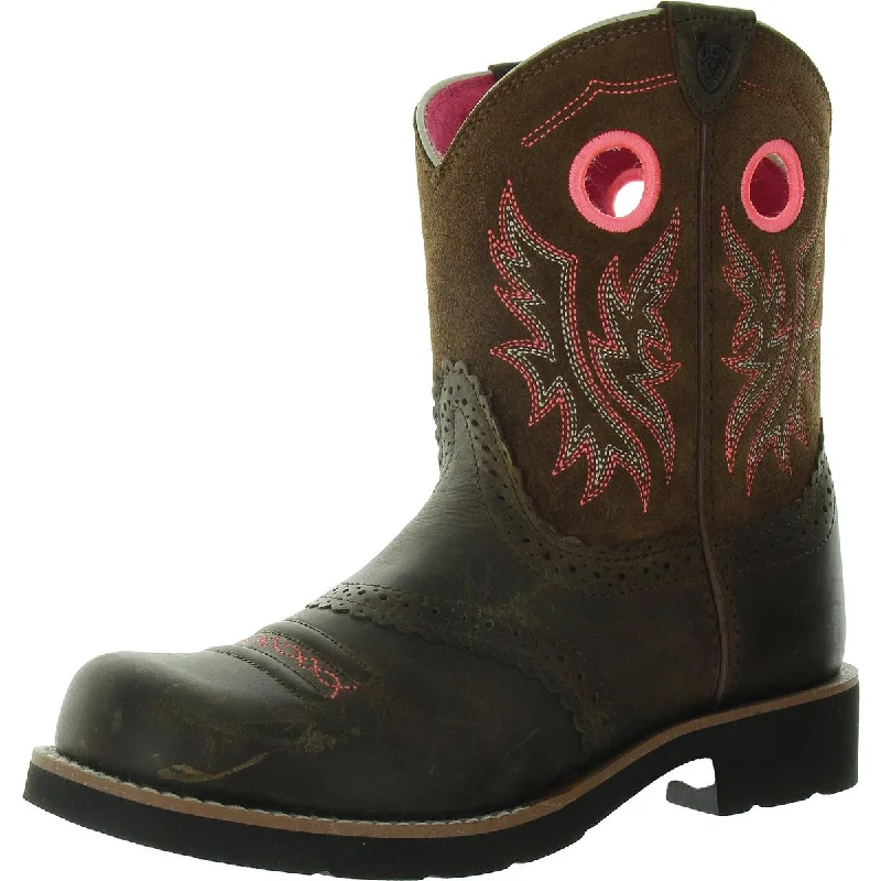 Womens Slip On Round Toe Cowboy, Western Boots Vintage Oxford Appeal 