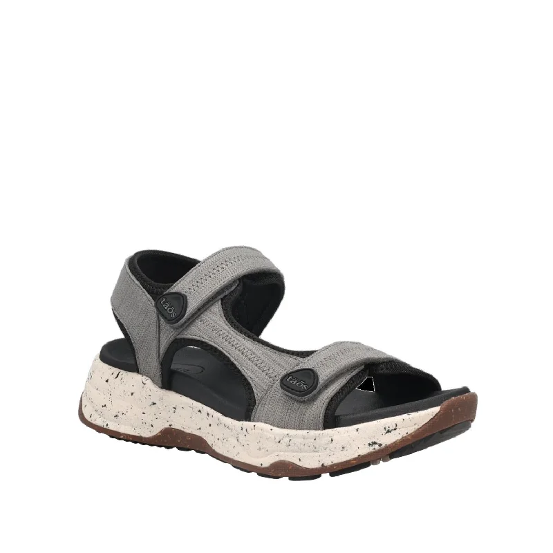 Women's Super Side Sandal In Grey Emboss Upcycled Shoe Look  