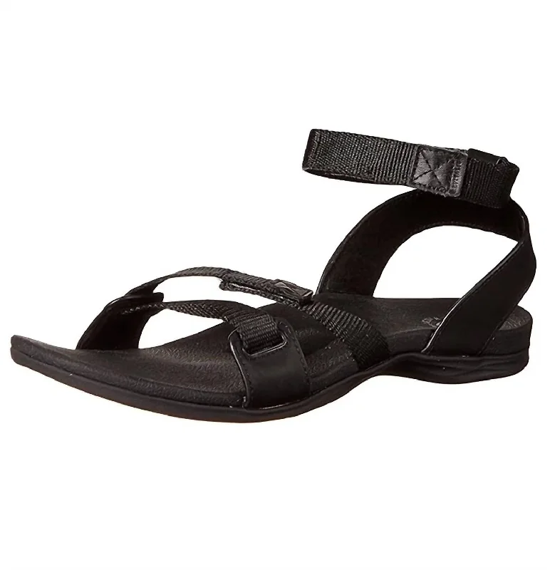 Women's Webbed Sandal In Black Vintage Oxford Appeal 