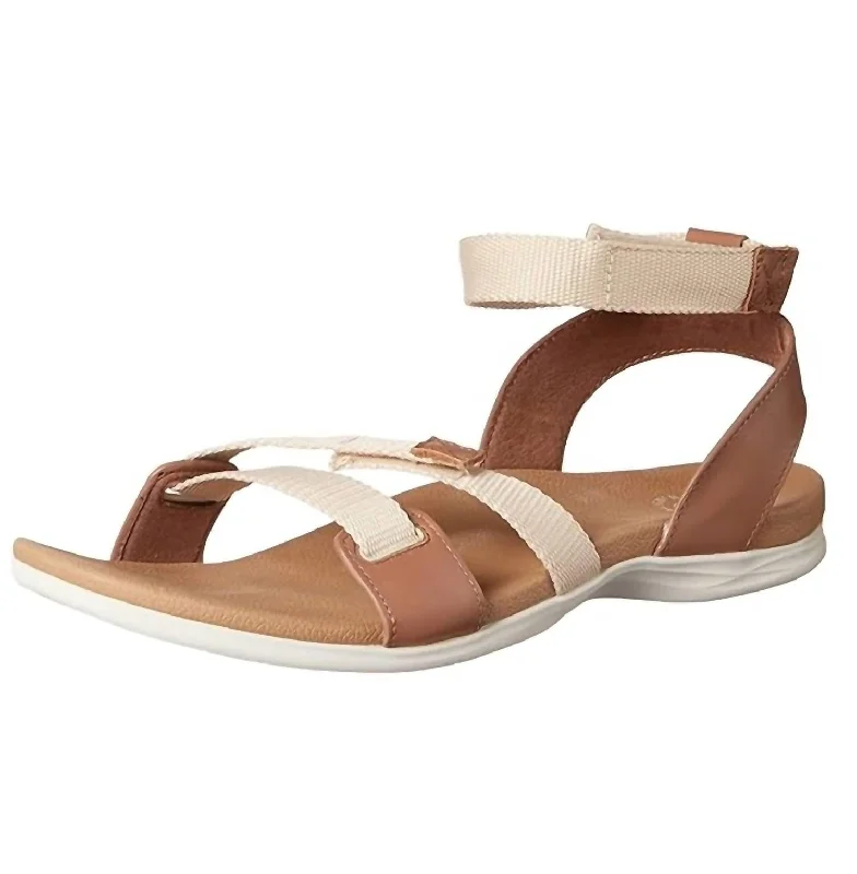 Women's Webbed Sandal In Light Taupe Casual Loafer Style          