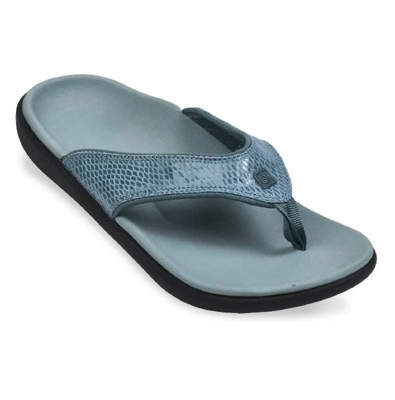 Women's Yumi Snake Sandal In Mineral Blue Monochromatic Shoe Look  