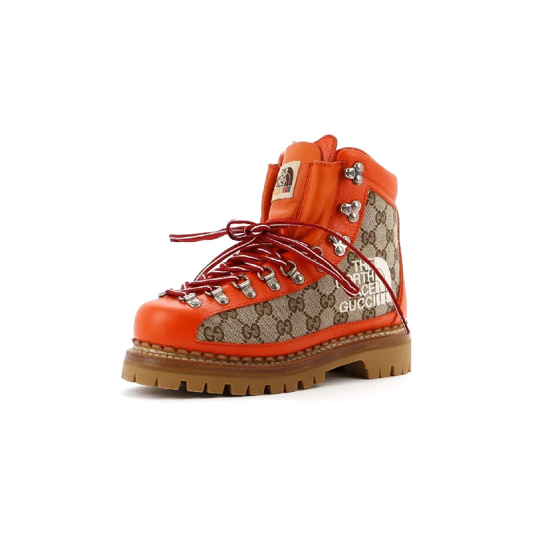 x The North Face Women's Hiking Boots GG Canvas with Leather Victorian - Era Boot Style  