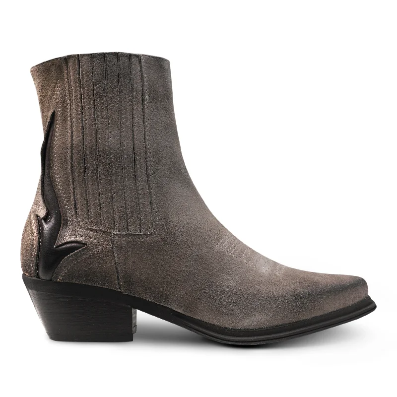 ZOELIE01 - Taupe Zip - Up Boot Style  