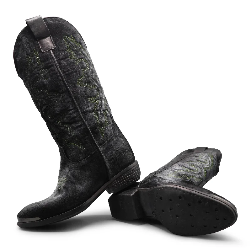 ZOEO2 - Velvet Black/Green Bespoke Shoe Aesthetic 